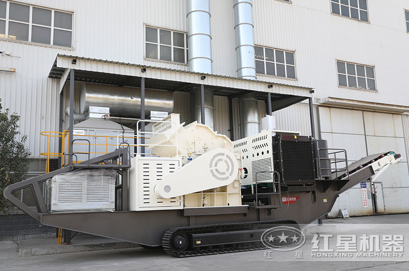 小型建筑垃圾制砂機設備，履帶式移動
